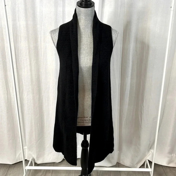 CHARTER CLUB NWOT 100% Cashmere  Sleeveless Open Cardigan, Size XS - Picture 1 of 8